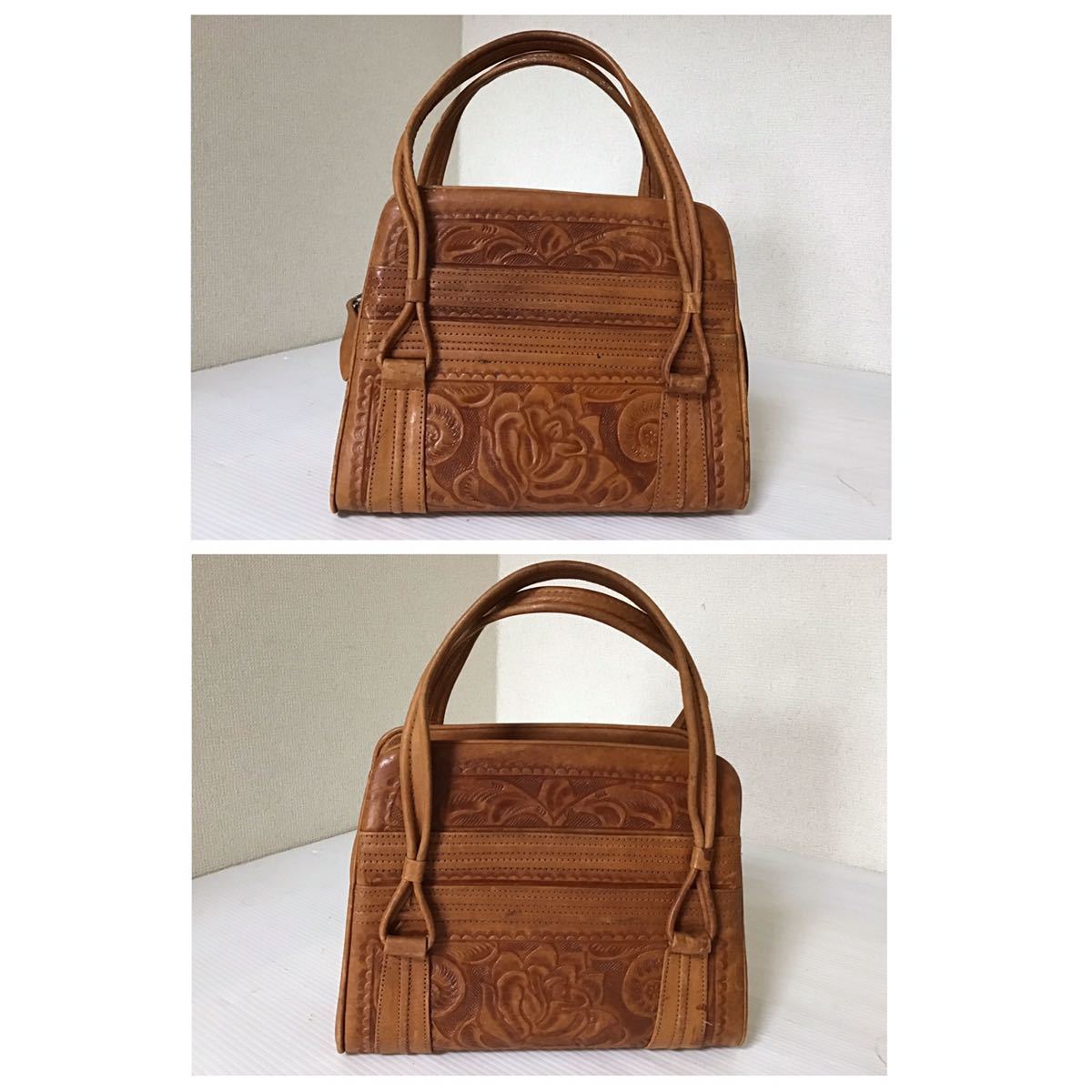 革　ハンドバッグ　3点セット　クロコダイル　FLORES BAGS(フローレンスバッグ) テトラバッグ　フォーマル　カービング