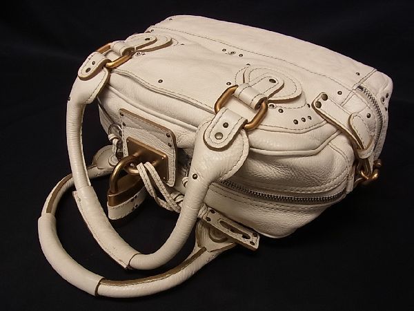 パディントン Chloe クロエ レザー ハンドバッグ | Paddington Chloé 1円 レザーバッグ&amp;ハンドバッグ eBay ベージュ 美品クロエ 鍵付き 女性用 L字ファスナー