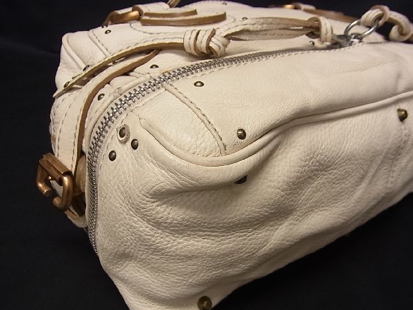 パディントン Chloe クロエ レザー ハンドバッグ | Paddington Chloé 1円 レザーバッグ&amp;ハンドバッグ eBay ベージュ 美品クロエ 鍵付き 女性用 L字ファスナー