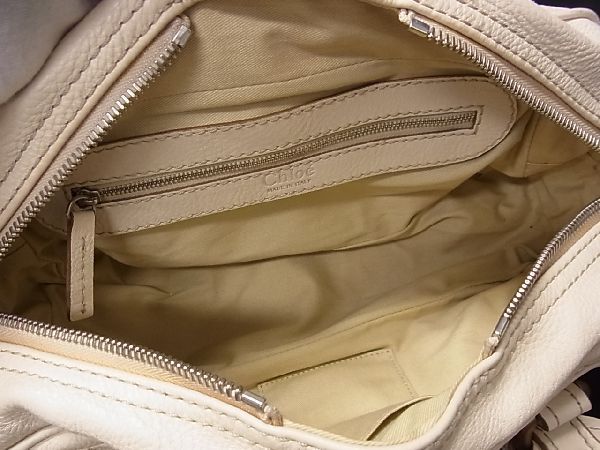パディントン Chloe クロエ レザー ハンドバッグ | Paddington Chloé 1円 レザーバッグ&amp;ハンドバッグ eBay ベージュ 美品クロエ 鍵付き 女性用 L字ファスナー