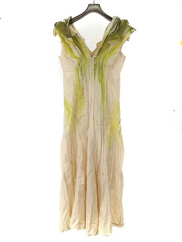 ISSEY MIYAKE イッセイミヤケ 16SS シワ加工フリルデザインワンピース