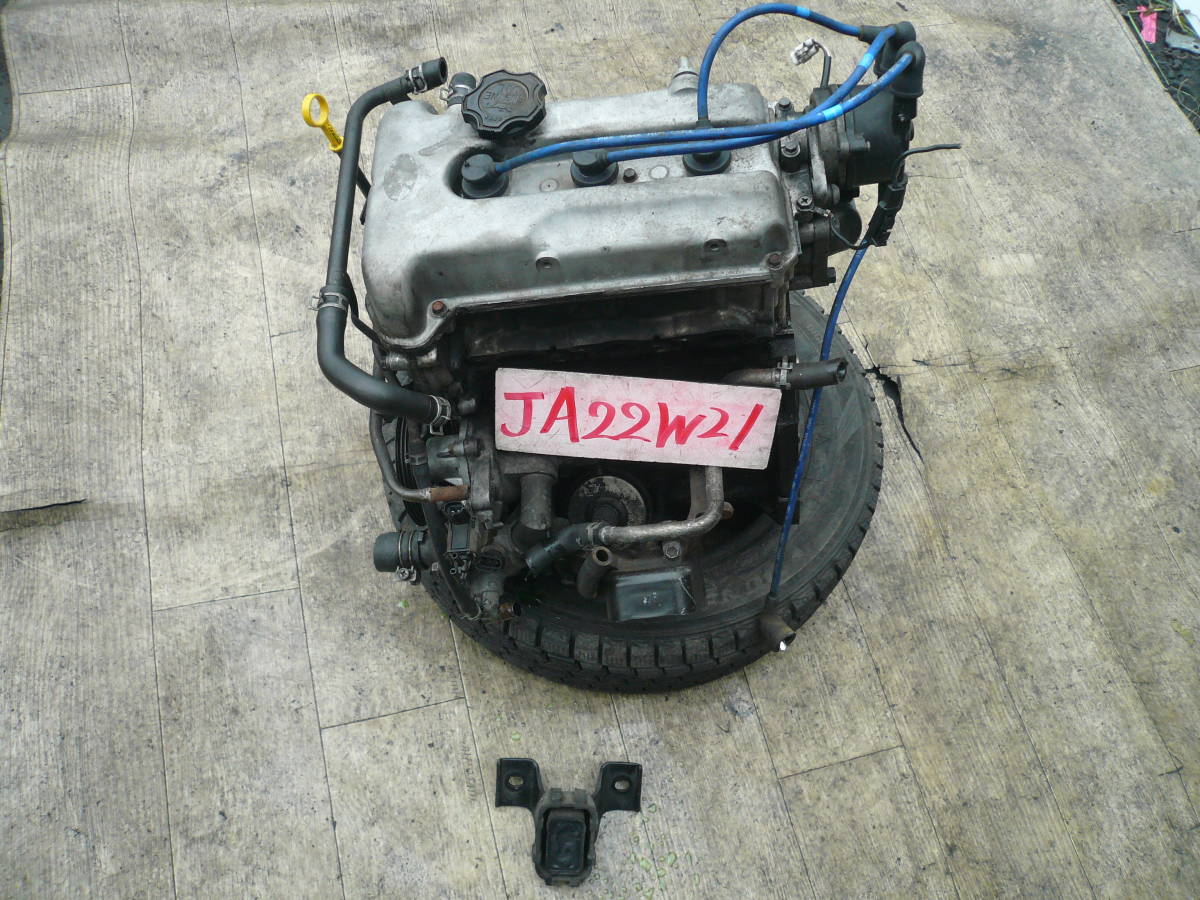 W21 ジムニー JA22 エンジン 本体 K6A 9年 後期 AT 