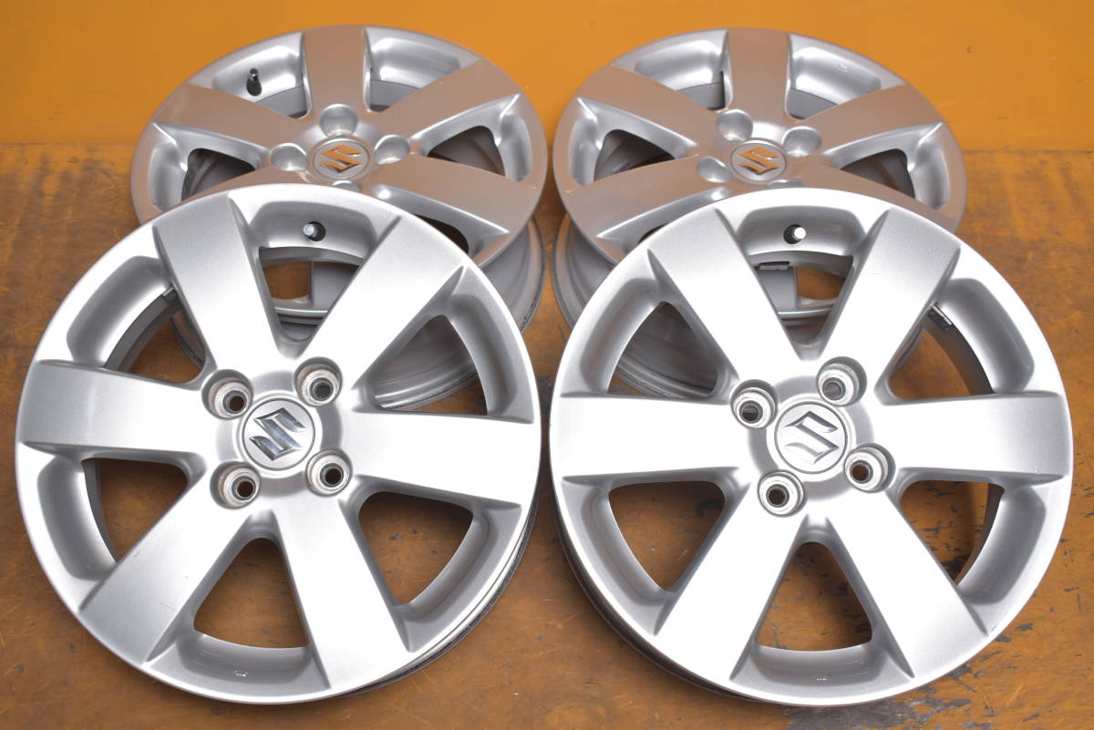  220825501547210 スズキ純正 シルバー 15&times;5.5J 4H PCD100 +45 ハブ径54mm 4本セット(純正品)｜売買されたオークション情報、yahooの商品情報をアーカイブ公開 - オークファン 4穴