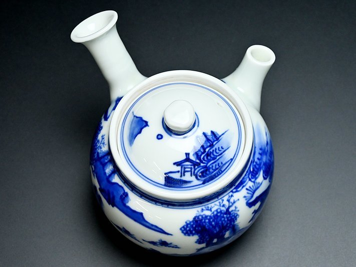 新作通販 【 平安 清昌 造 交趾 鳳凰文 後手 急須 共箱 】 京焼 煎茶道具