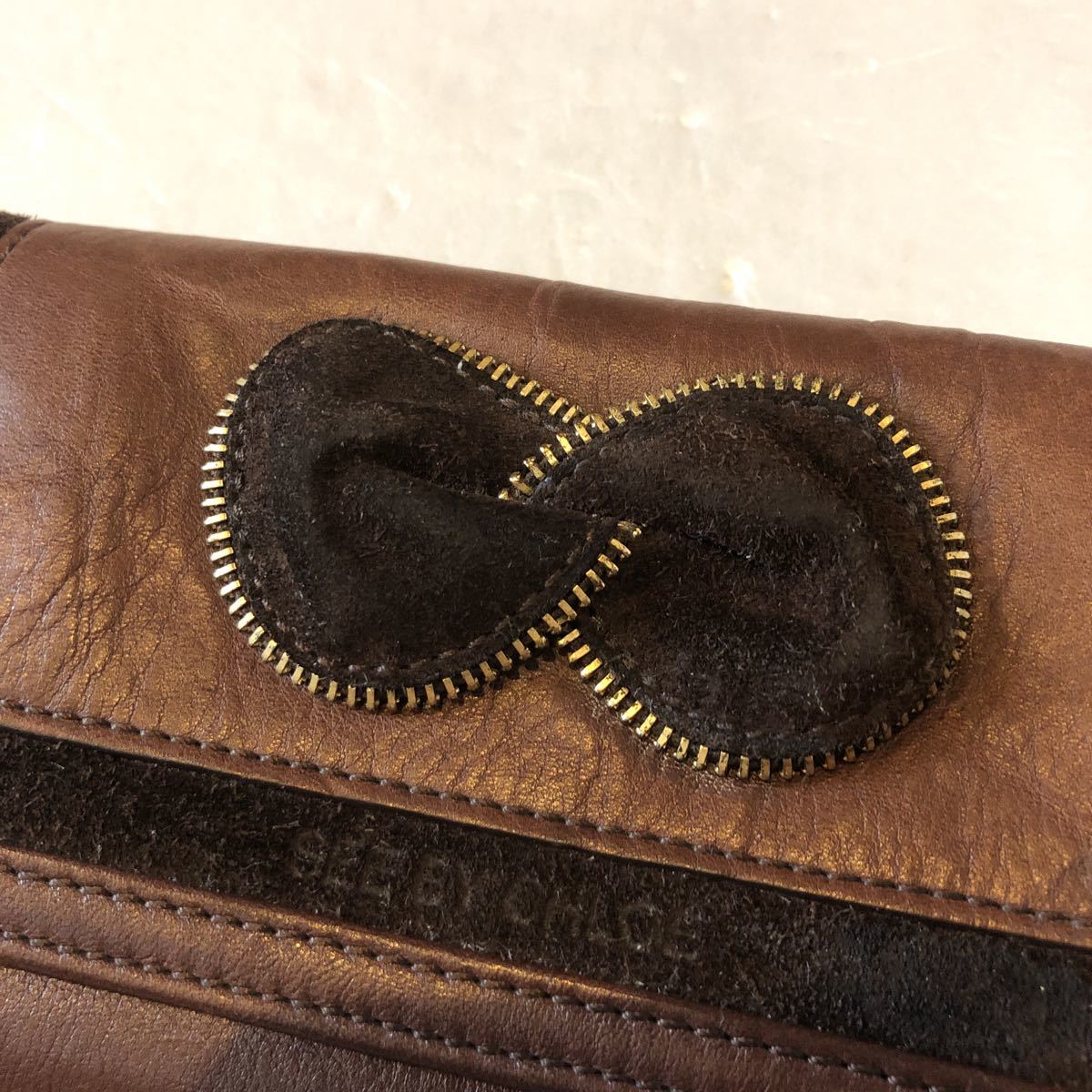 スペイン製 SEE BY CHLOE シー バイ クロエ 長財布 レザー スエード 