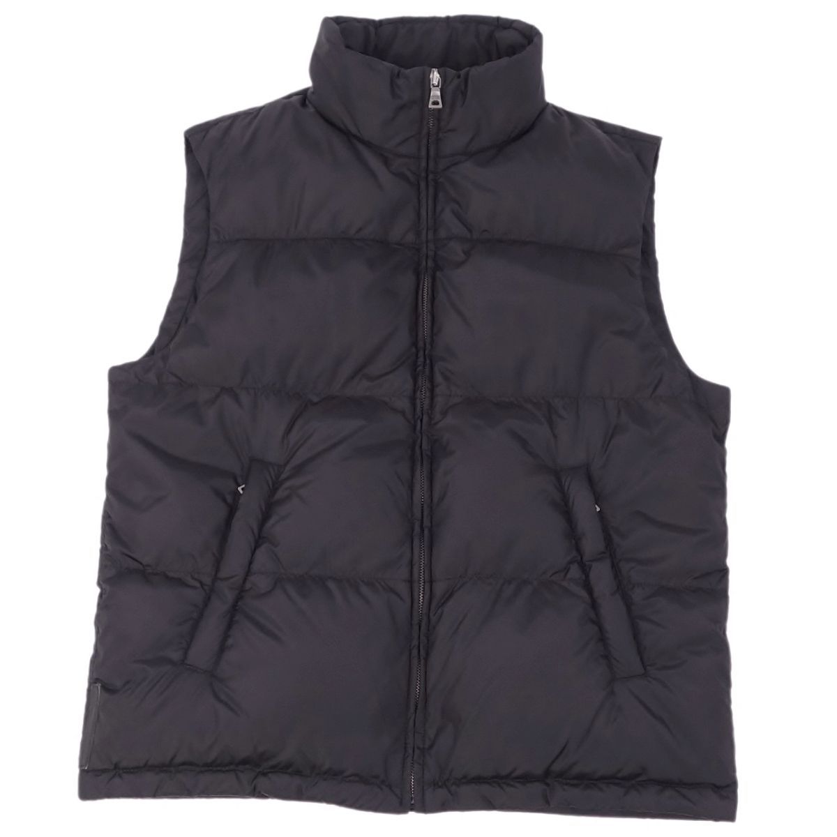美品 プラダ スポーツ PRADA SPORT ベスト ダウン ジレ ジップアップ ナイロン メンズ アウター 50(M相当) ブラック ch05me-rm10c10191