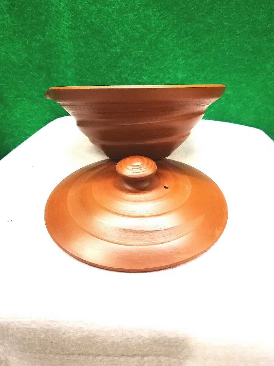 g_t P095 骨董 煎茶器 常滑焼名工 井上素三造 朱泥絞り(常滑)