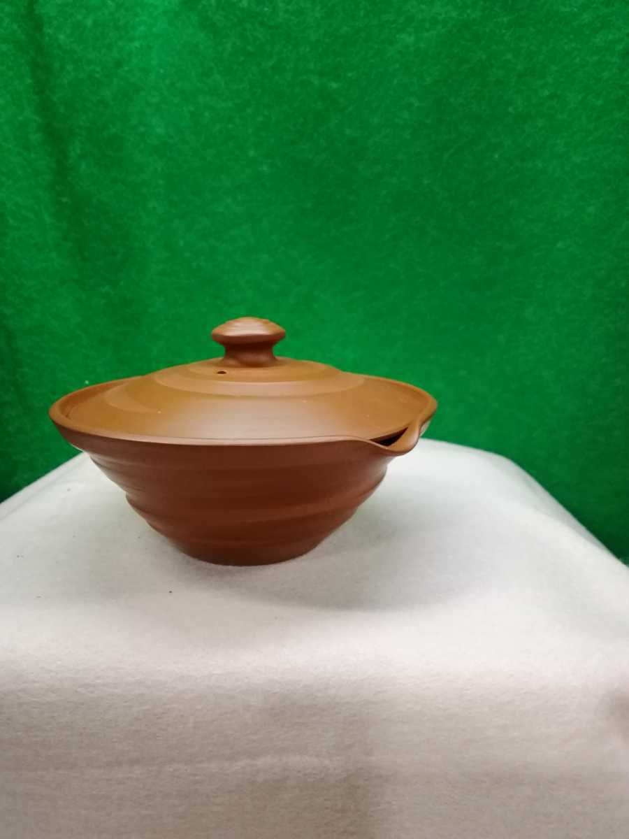 g_t P095 骨董 煎茶器 常滑焼名工 井上素三造 朱泥絞り(常滑)