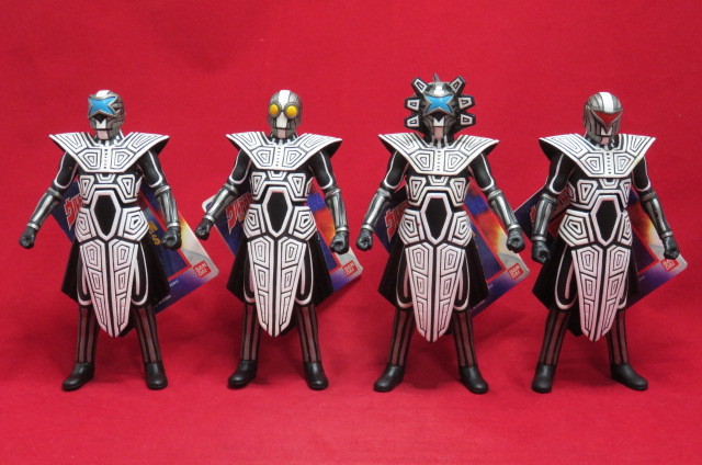 タグ付き ギギ 4体セット ウルトラマンコスモス 怪獣 2001 ソフビ USED