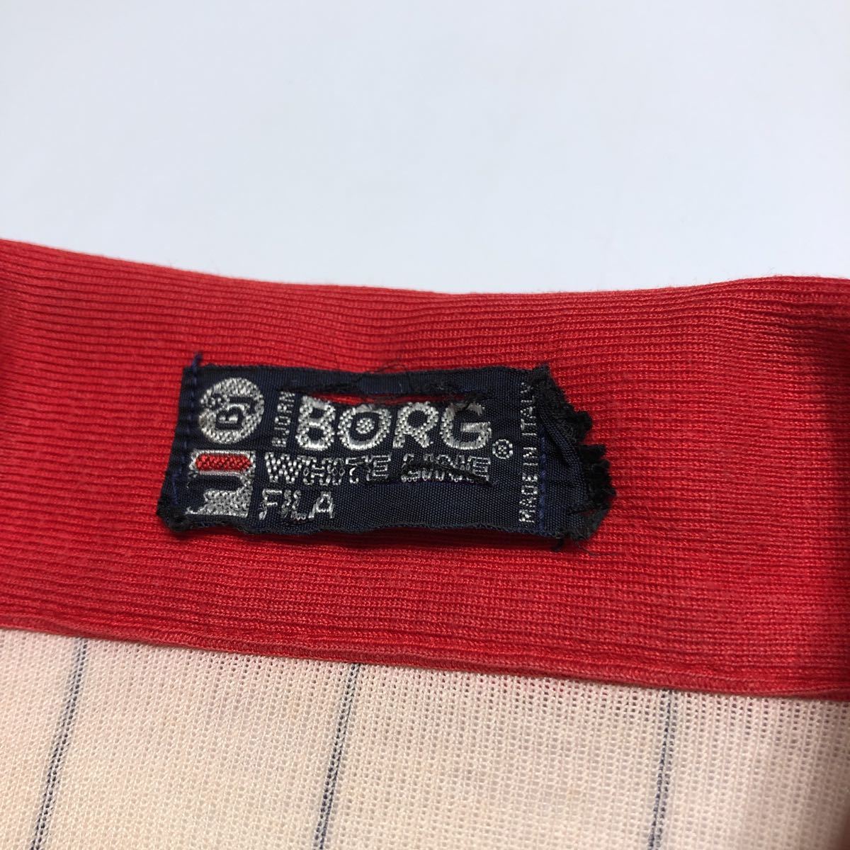 希少 FILA BJ BORG ストライプポロシャツ フィラ イタリア製 激レア 70s FILA BJ BORG ストライプ柄 ポロシャツ 70年代 フィラ
