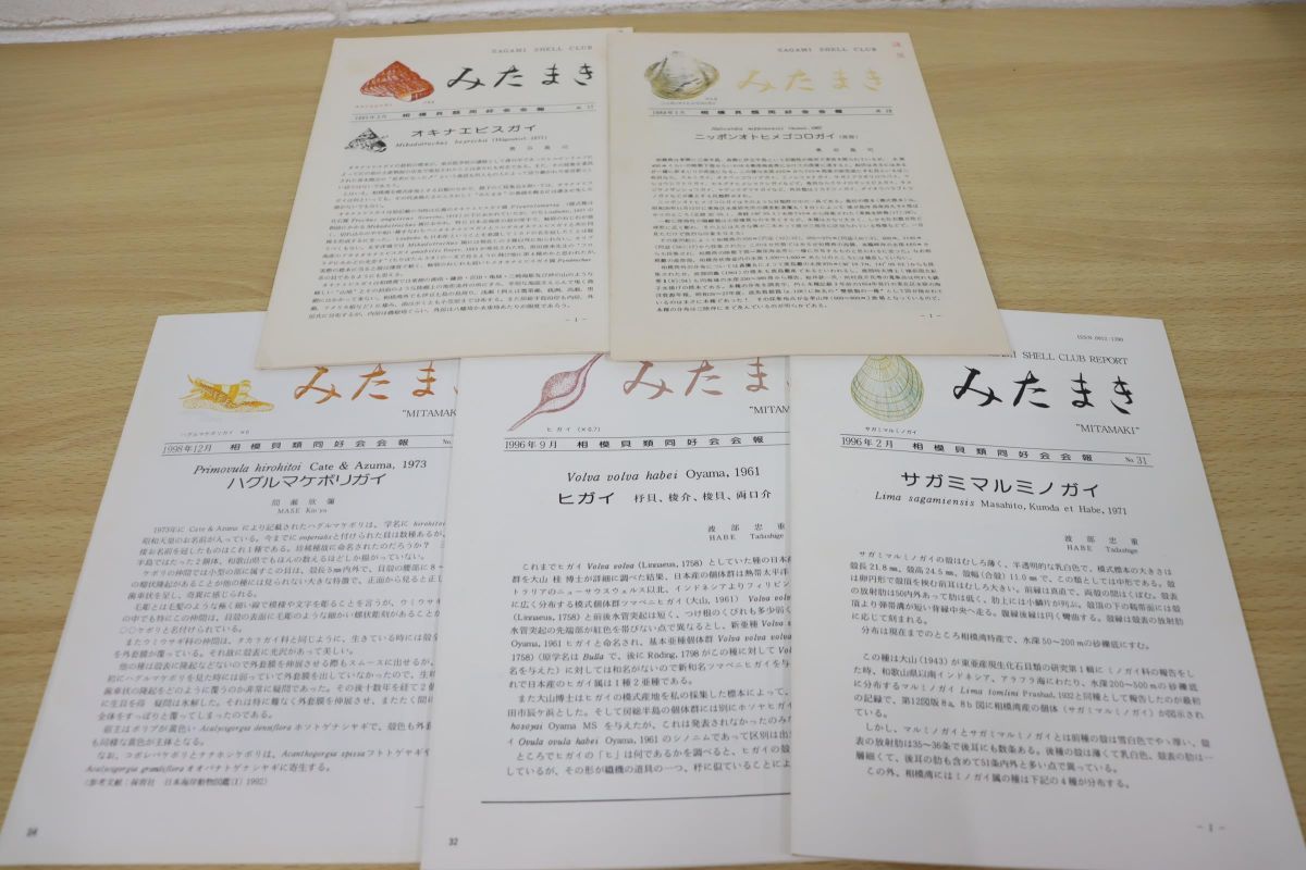 【定番人気，2026】 01 相模貝類同好会会報 みたまき まとめ売り5冊セット/1984年〜1998年/生物学/生態(生物学)｜売買されたオークション情報、yahooの商品情報をアーカイブ公開 - オークファン 生物学