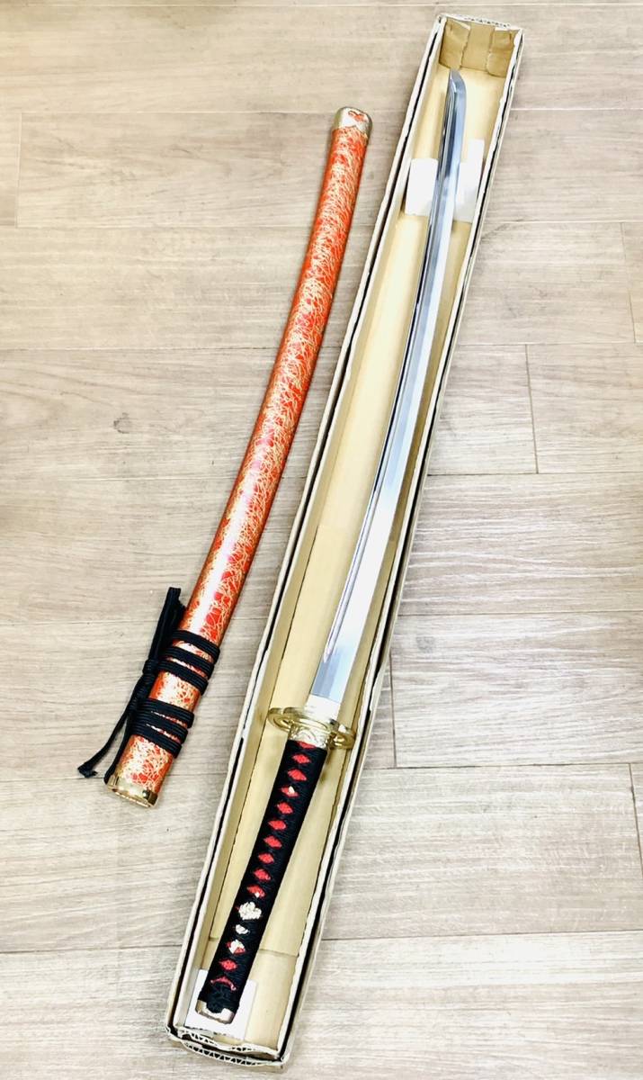 美品 模造刀 刀剣 日本刀 レプリカ 刃渡り約74cm 全長約105cm 鑑賞用
