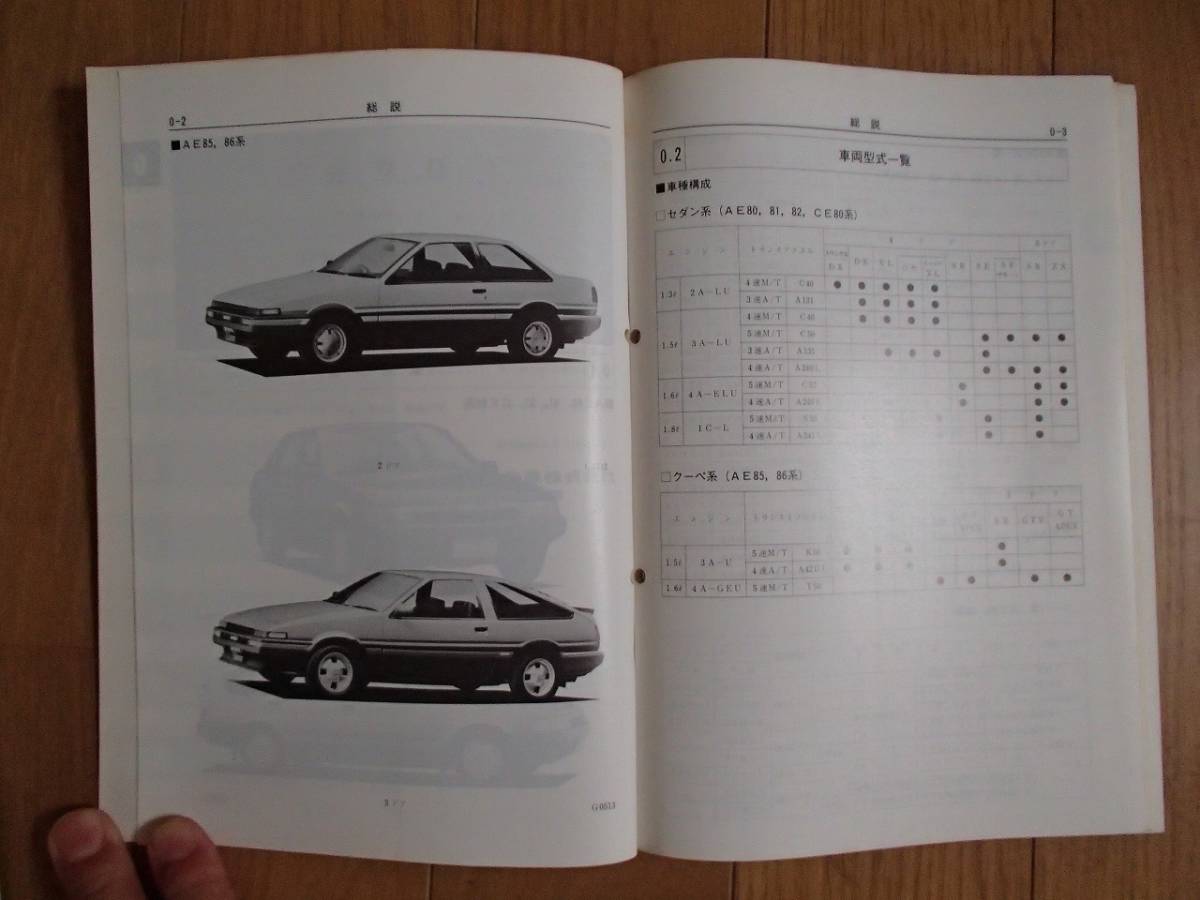 AE86等 スプリンター・トレノ AE86/85/80/81/82/CE80系 新型車解説書