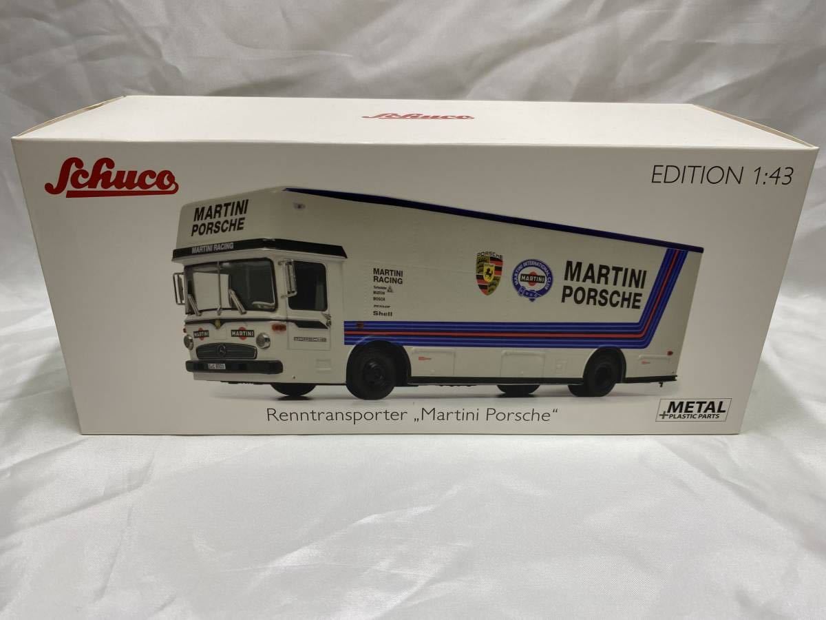 シュコー 1/43 メルセデス ベンツ O 317 レーストランスポーター マルティニ ポルシェ