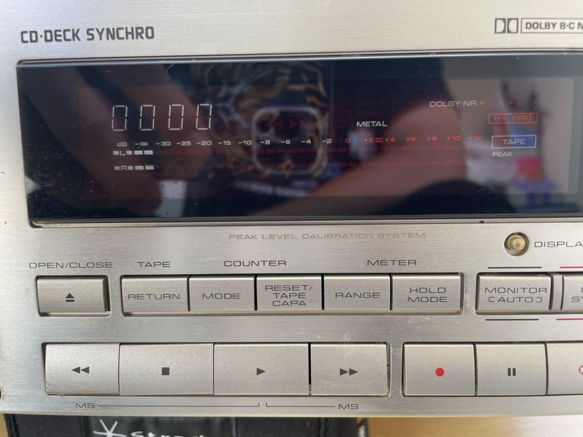 Pioneer パイオニア T-858 ステレオカセットデッキ通電確認【ジャンク