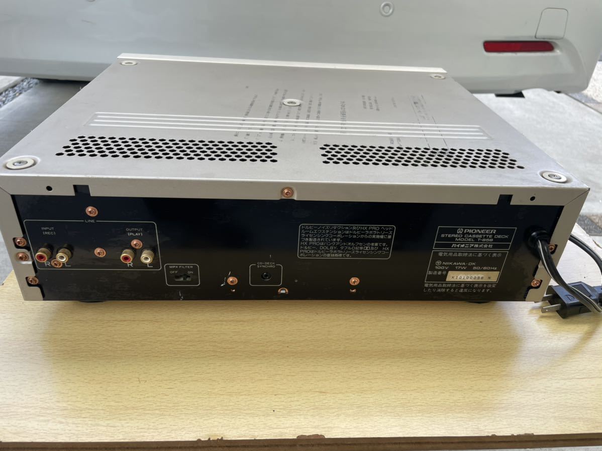 Pioneer パイオニア T-858 ステレオカセットデッキ通電確認【ジャンク