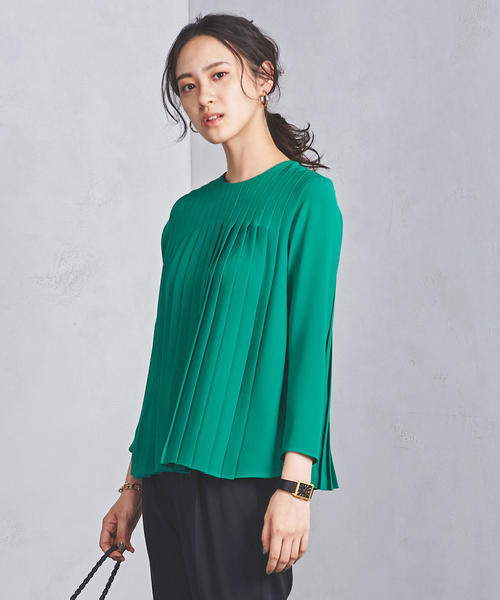 【激安大特価，安い】 クリックポスト185円 定価2.3万 UNITED ARROWS プリーツブラウスFグリーンoth0 ユナイテッドアローズ(その他)｜売買されたオークション情報、yahooの商品情報をアーカイブ公開 - オークファン 女性用