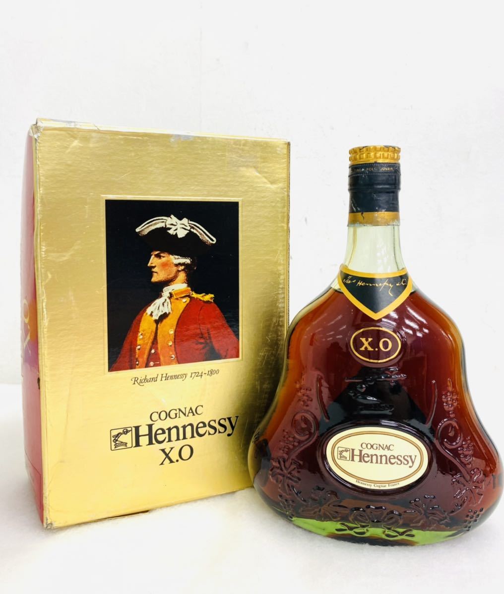 未開栓 古酒 コニャック Hennessy X.O/ヘネシーXO 金キャップ グリーン