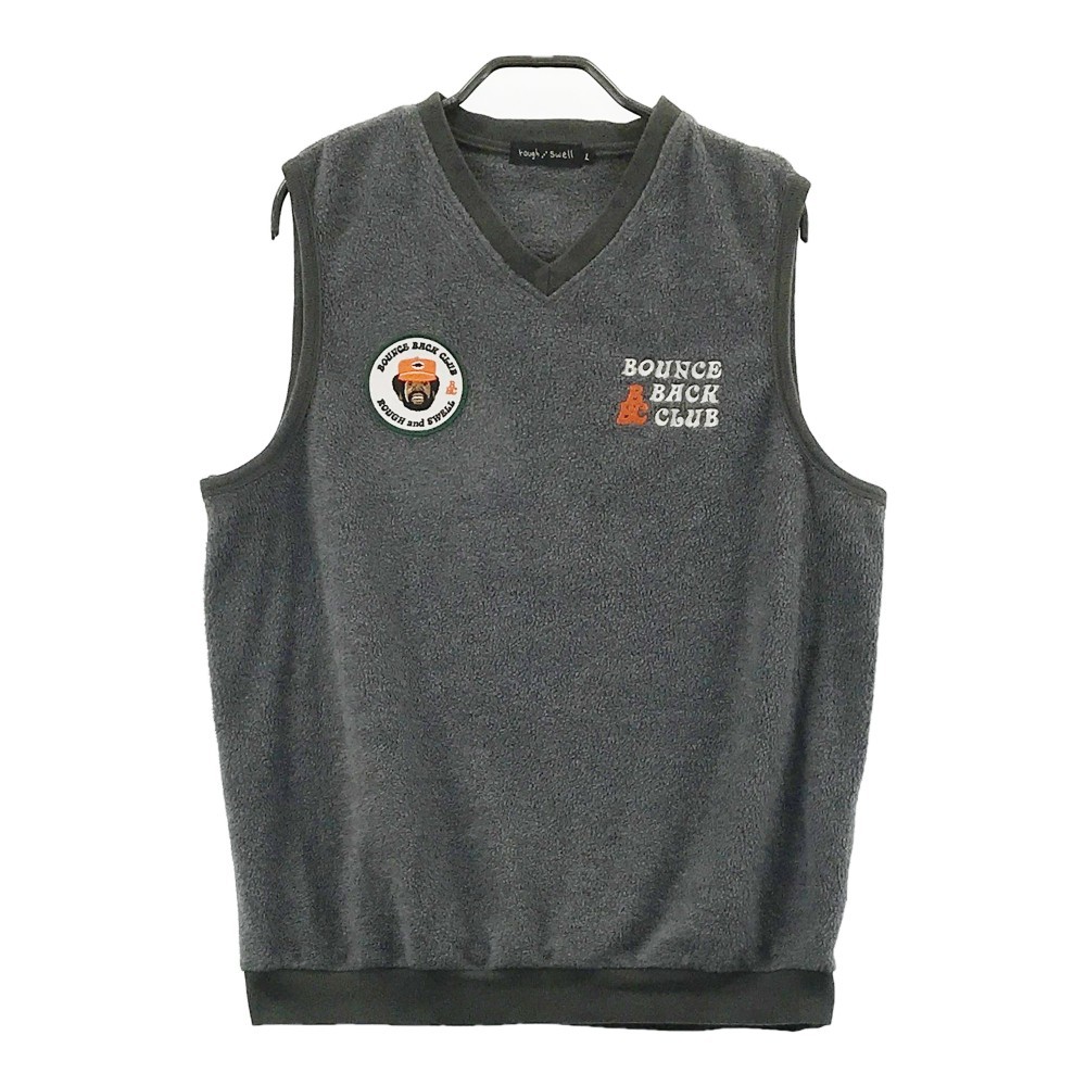 1円】ROUGH&SWELL ラフアンドスウェル Vネックフリースベスト グレー系
