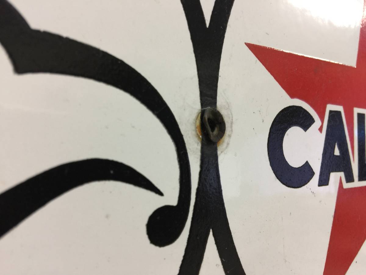 激レア！CALTEX 琺瑯看板 昭和レトロ 当時物 カルテックス 当時物