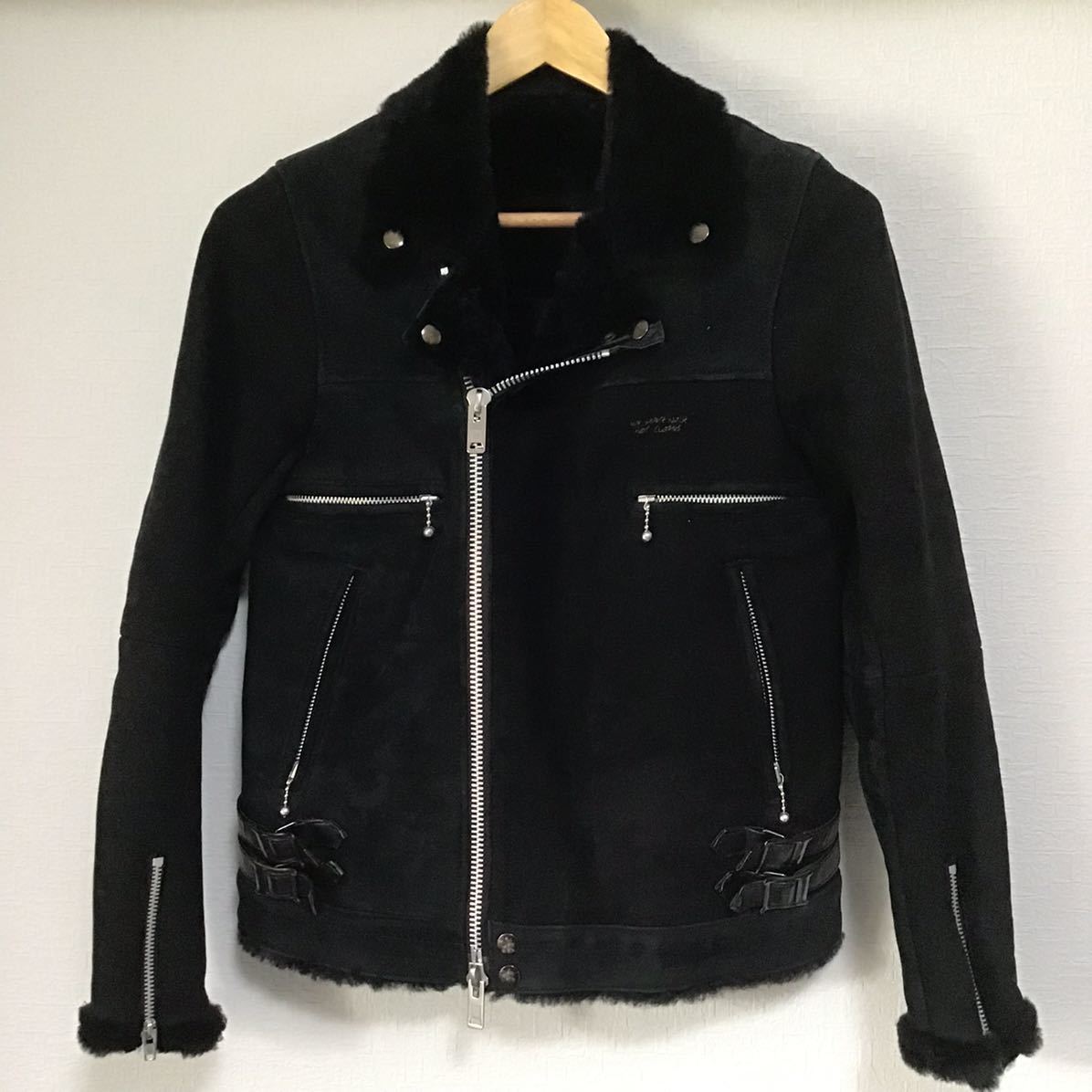 undercover アンダーカバー ムートン ルイスレザー ライダース 