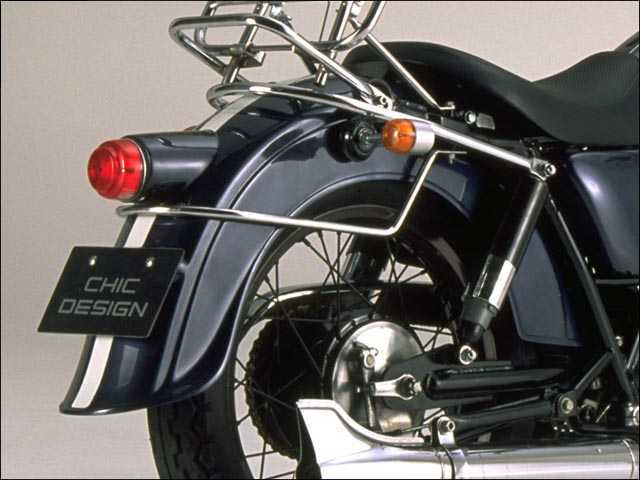 CHIC DESIGN - SR400,SR500 | クラシックフェンダー フラット DESIGN) シックデザイン(CHIC リアフェンダー シックデザイン SR400&frasl;500｜K＆H クラシック深め 丸ランプ付 リアフェンダー│SR400&frasl;500 TypeAC