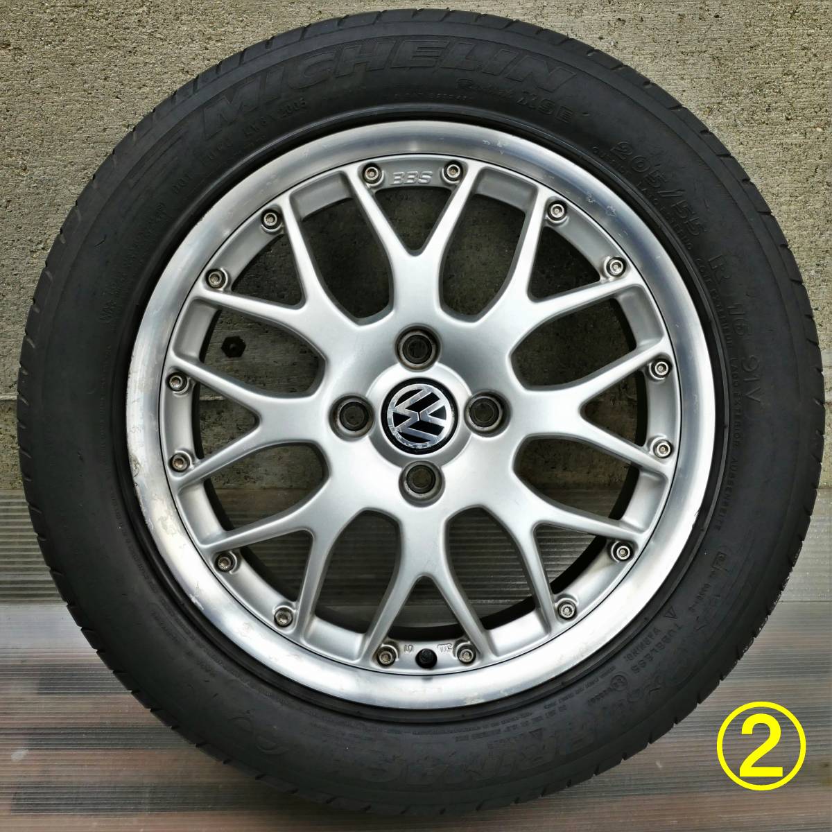 希少 BBS VW純正ホイール RS764 16inch 6.5J+45 PCD100/4穴 205/55R16
