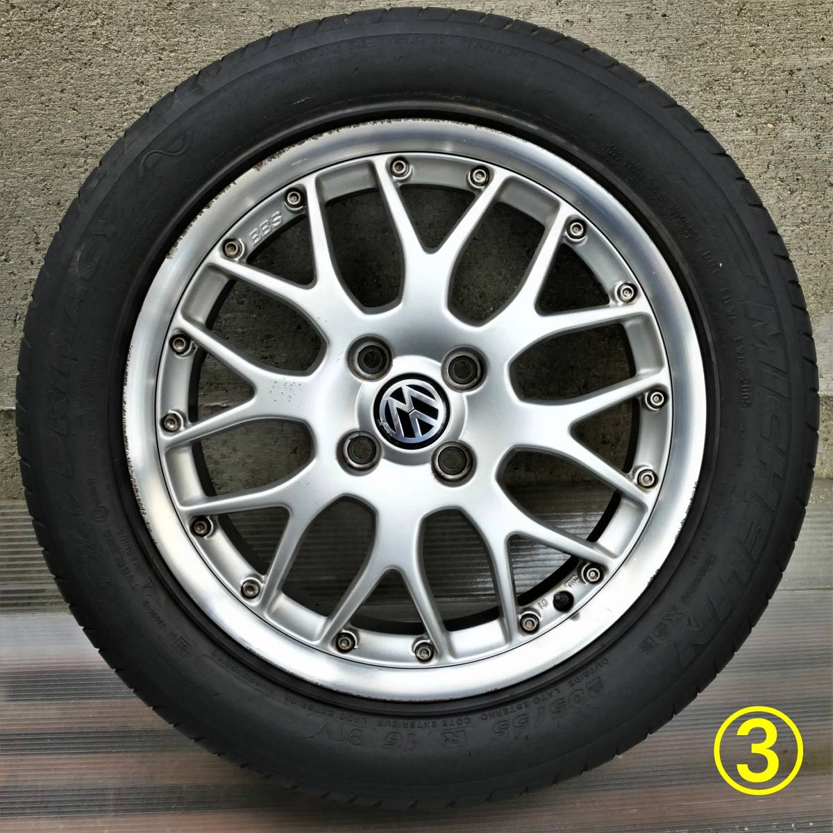 希少 BBS VW純正ホイール RS764 16inch 6.5J+45 PCD100/4穴 205/55R16