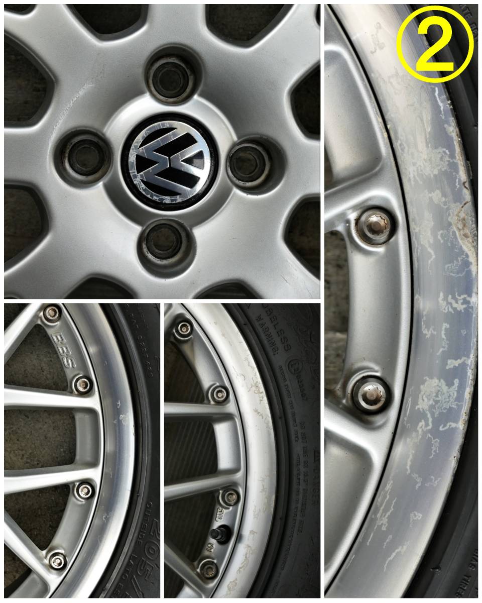 希少 BBS VW純正ホイール RS764 16inch 6.5J+45 PCD100/4穴 205/55R16 