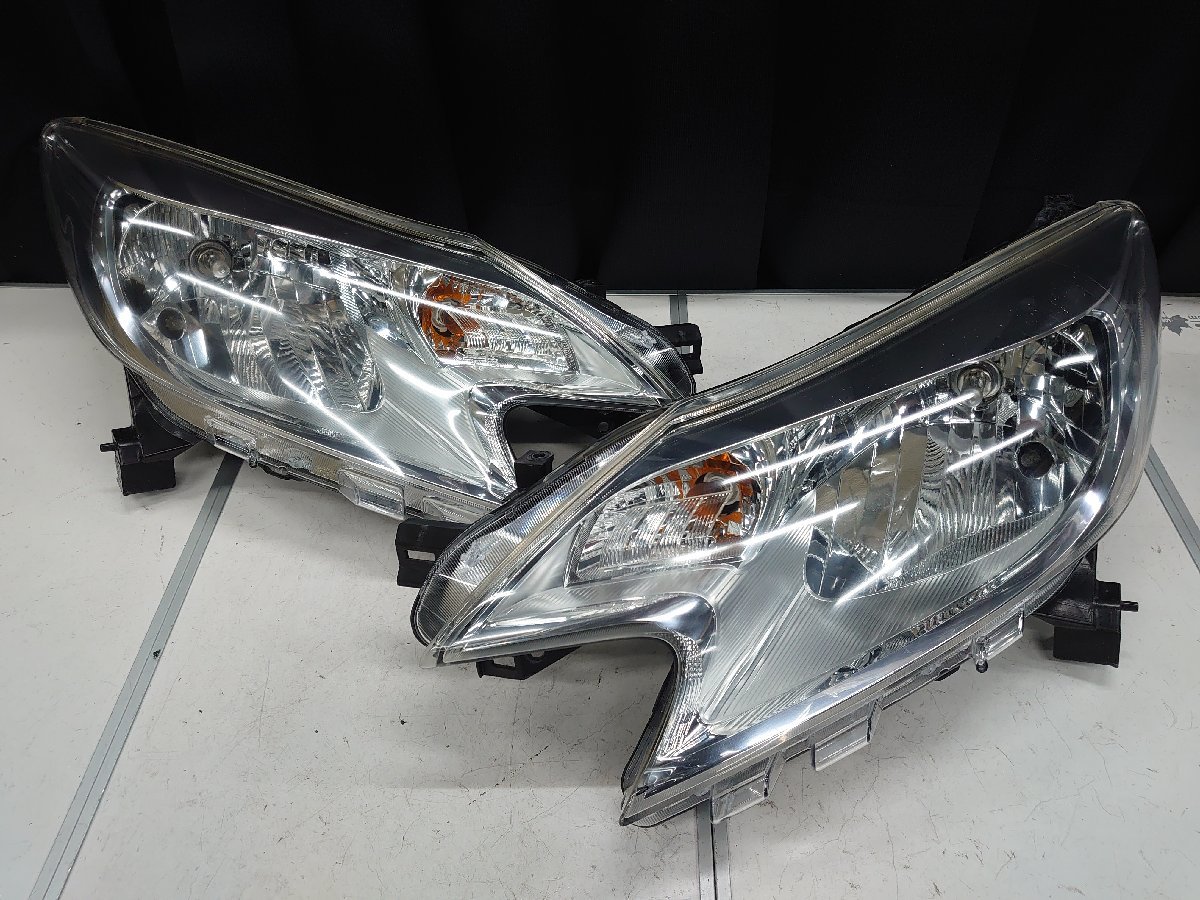 【レンズ磨き&コーティング施工済】ノート 純正 ヘッドライト 左右 ハロゲン レべ付 E12 前期 ICHIKOH 1868 日産 NISSAN NOTE 中期 当時物