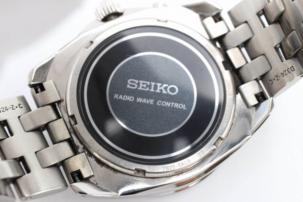 行董】 ◇動作品◇ セイコー/SEIKO 電波ソーラー 7B22-0AL0 デイト 