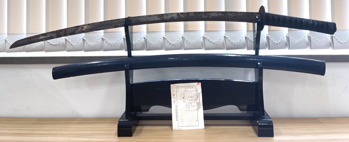 ◇日本刀 刀 在銘 長光 長さ74.8cm 刀身重量約780g(