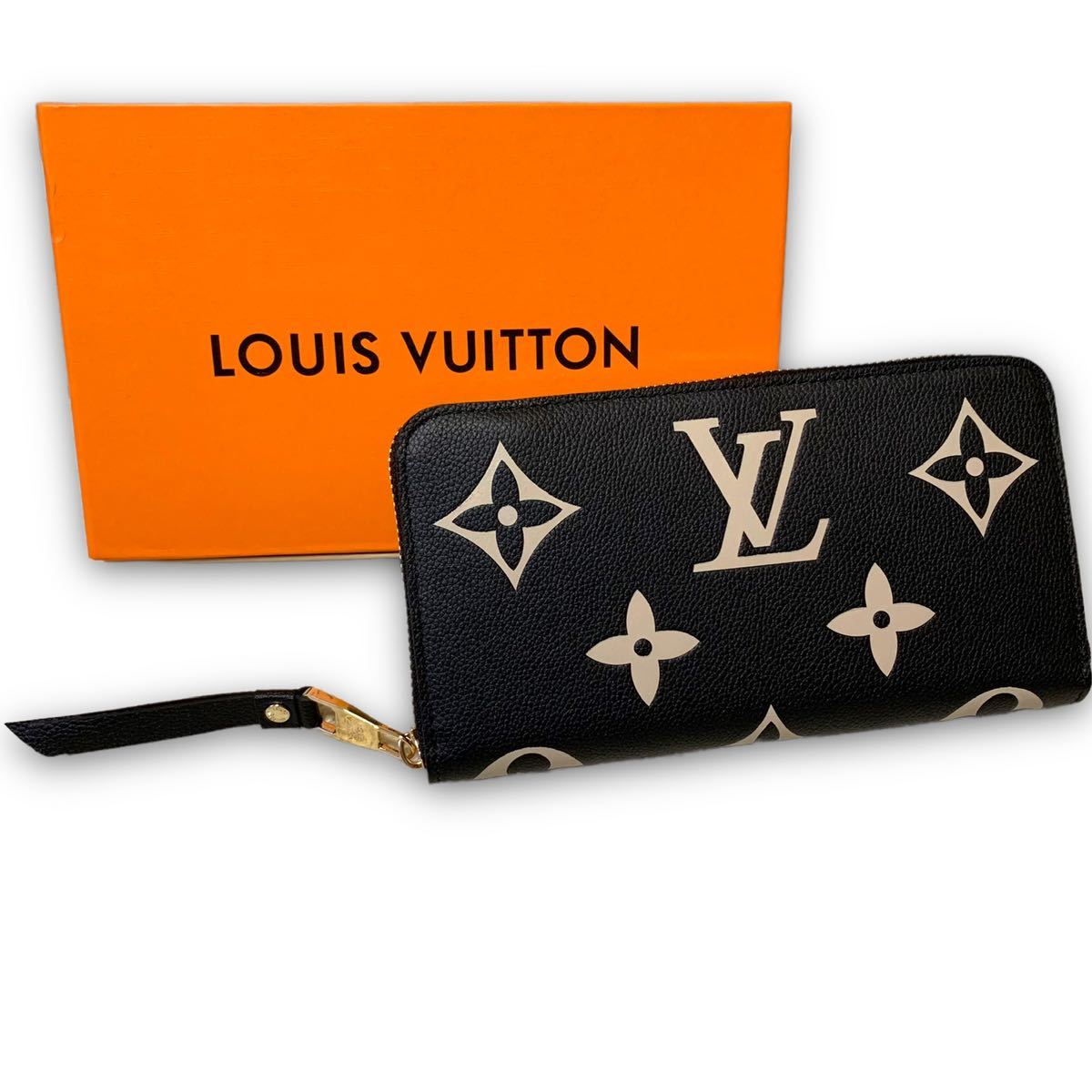 【1円~】LOUIS VUITTON バイカラー モノグラム・アンプラント ジッピーウォレット M80481