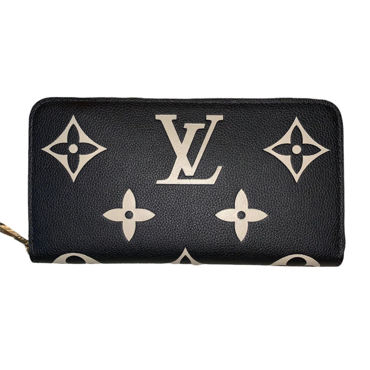 【1円~】LOUIS VUITTON バイカラー モノグラム・アンプラント ジッピーウォレット M80481