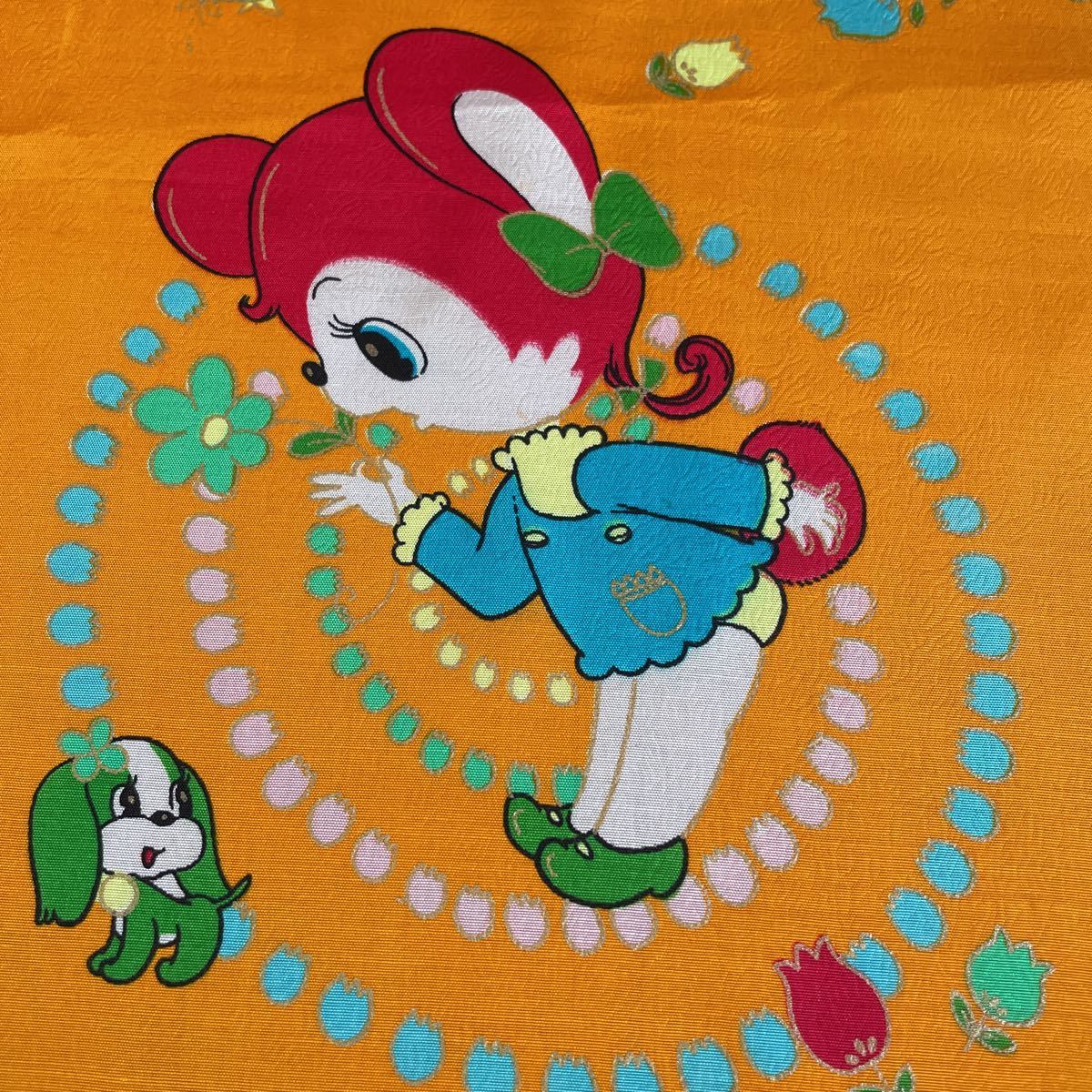 昭和レトロ生地 レアはぎれセット☆麦わら帽子のうさぎ&お揃いチロルと