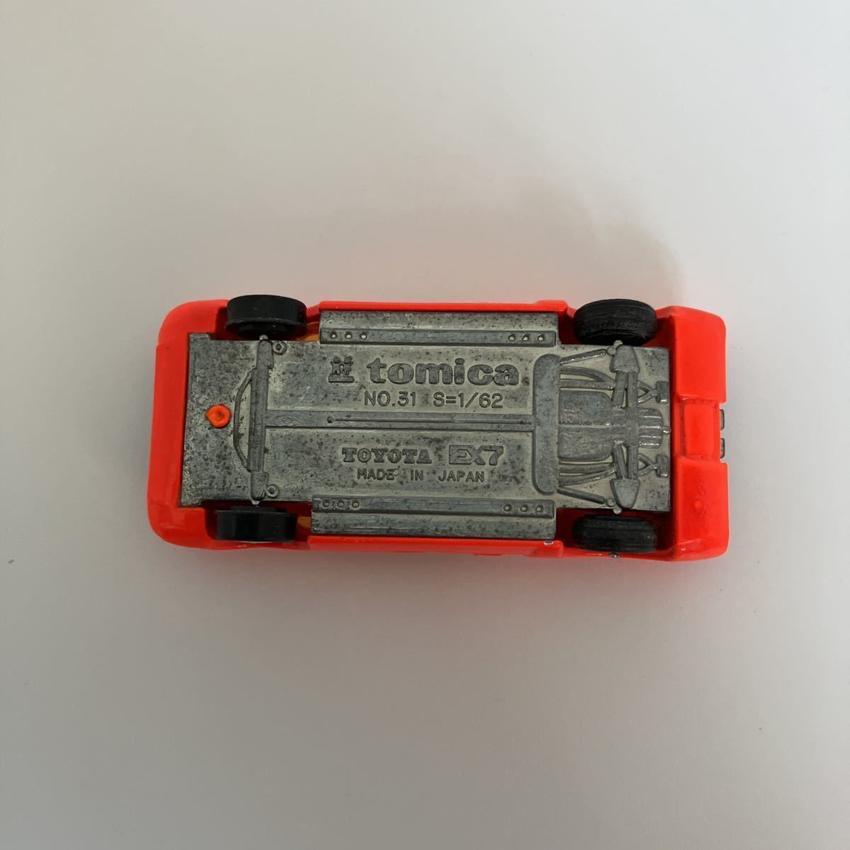 □絶版》トミカ No.31【日本製】TOYOTA トヨタ EX7(蛍光オレンジ)中古