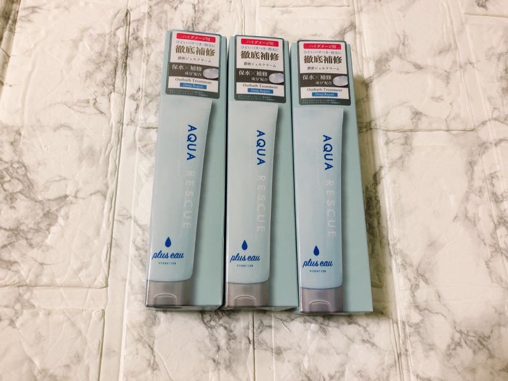 plus eau (プリュスオー) アクアレスキュ― ハイダメージ髪用アウトバストリートメント 60g