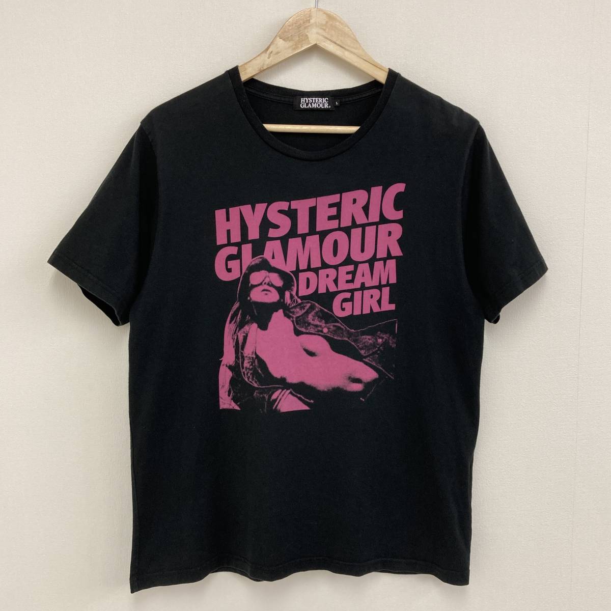 HYSTERIC GLAMOUR セクシーガール Tシャツ ブラック 黒 Lサイズ ヒステリックグラマー 半袖 カットソー Tee ヌード ロゴ archive 2080121