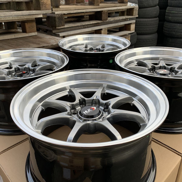 10月発送 新品 15×8J+25 HLK03 100 114.3 4H 15インチ ホイール4本 
