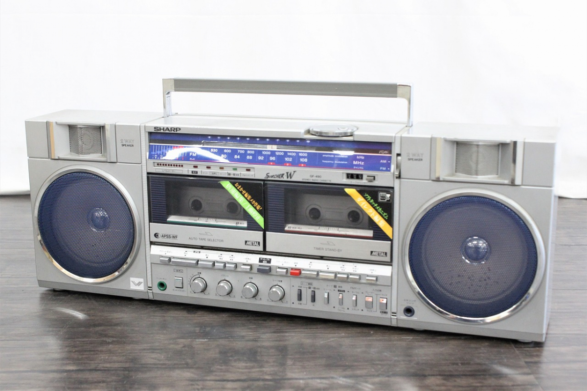 SALE 行董 SHARP シャープ GF-490 ラジオ付ステレオテープレコーダー ラジカセ オーディオ機器 AA075BOM63(ラジカセ)｜売買されたオークション情報、yahooの商品情報をアーカイブ公開 - オークファン ラジカセ