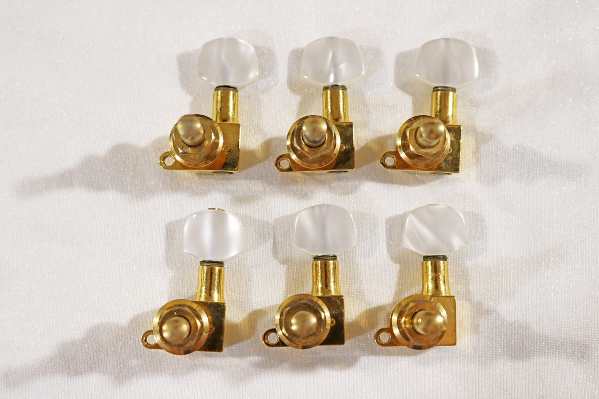 Schaller】M6 mini GO 6L w/Perloid Button（シャーラー・6連ゴールド 