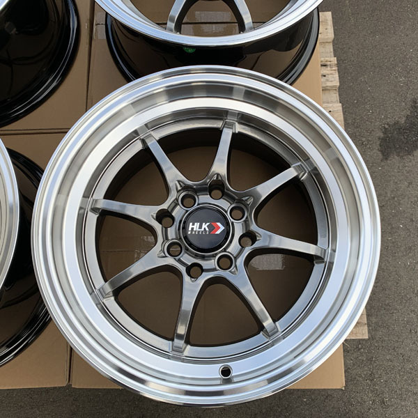 10月発送 新品 15×8J+25 HLK03 100 114.3 4H 15インチ ホイール4本