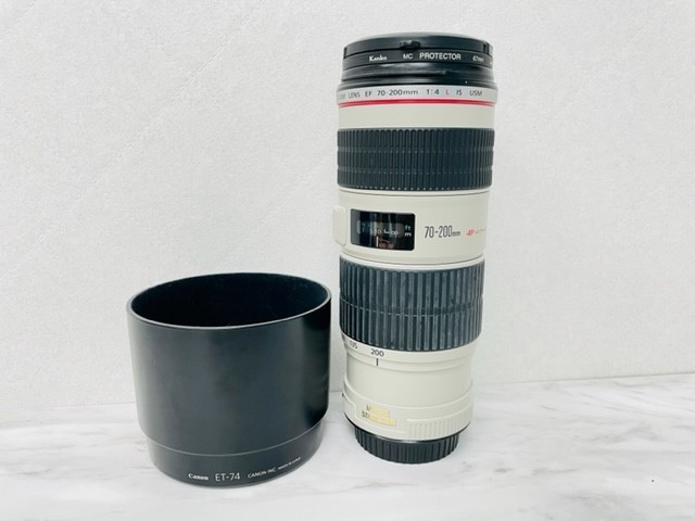 【激安大特価，人気】 F2355 Canon キャノン ZOOM EF 70-200mm 1:4 L IS USM ULTRASONIC 一眼レフ カメラ レンズ ET-74(キヤノン)｜売買されたオークション情報、yahooの商品情報をアーカイブ公開 - オークファン キヤノン