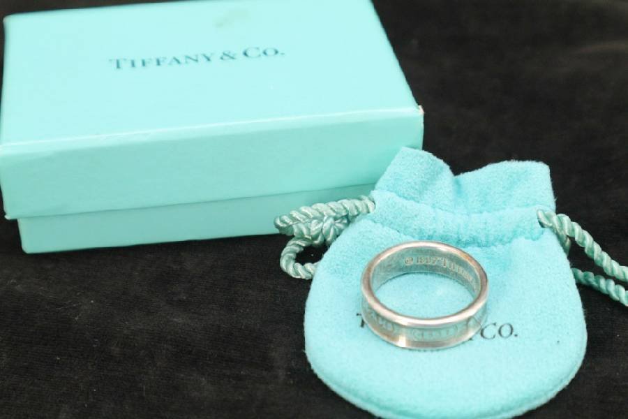 ★Tiffany&Co 925刻印 ★ナローベーシック リング20号★スターリングシルバー ティファニー◆429f12