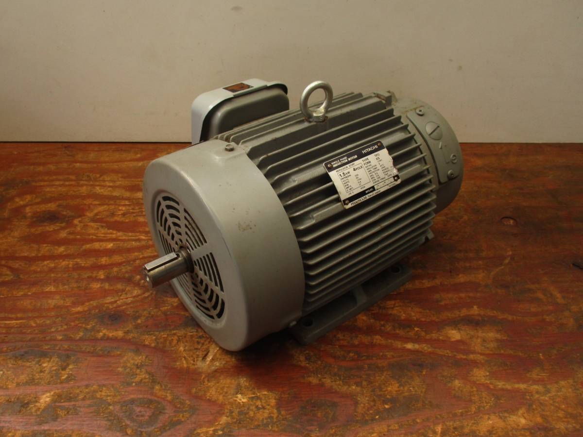 日立 日立⁄モーター⁄3.7kw⁄tfo-k⁄動作確認動済 4pole⁄三相200v⁄50 