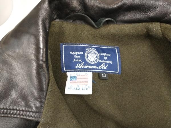 AVIREX アヴィレックス カーコート LEATHER SWITCHYARD COAT サイズ40 