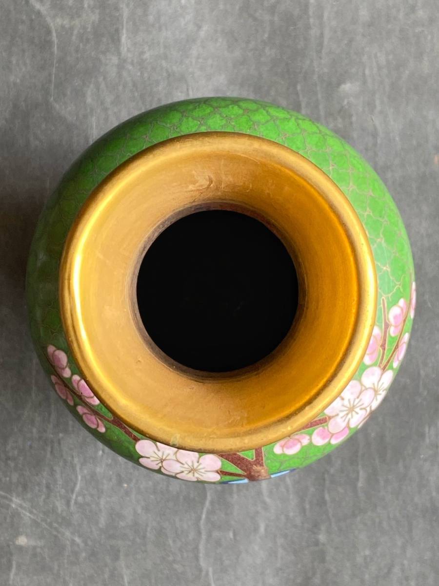 景泰藍 - 中国美術 美品白地梅花図 七宝香合 中国製 桐箱 メルカリ 有線