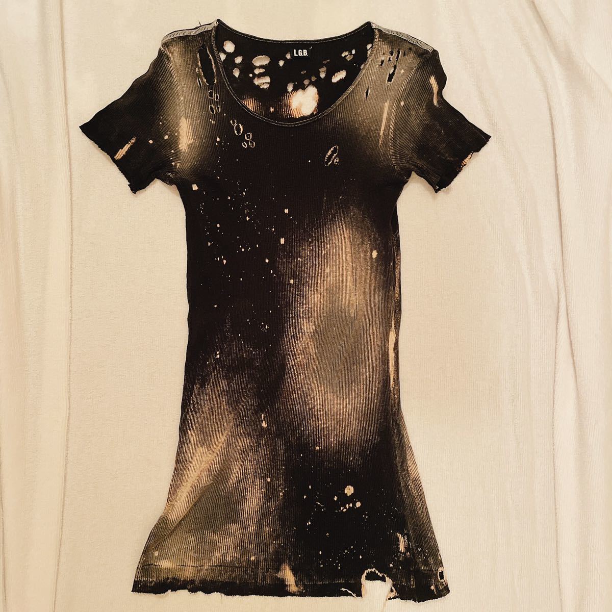 【最安値，100%新品】 LGB ルグランブルー オーシャン 半袖Tシャツ ダメージ加工 ♂1 黒(ルグランブルー)｜売買されたオークション情報、yahooの商品情報をアーカイブ公開 - オークファン ルグランブルー