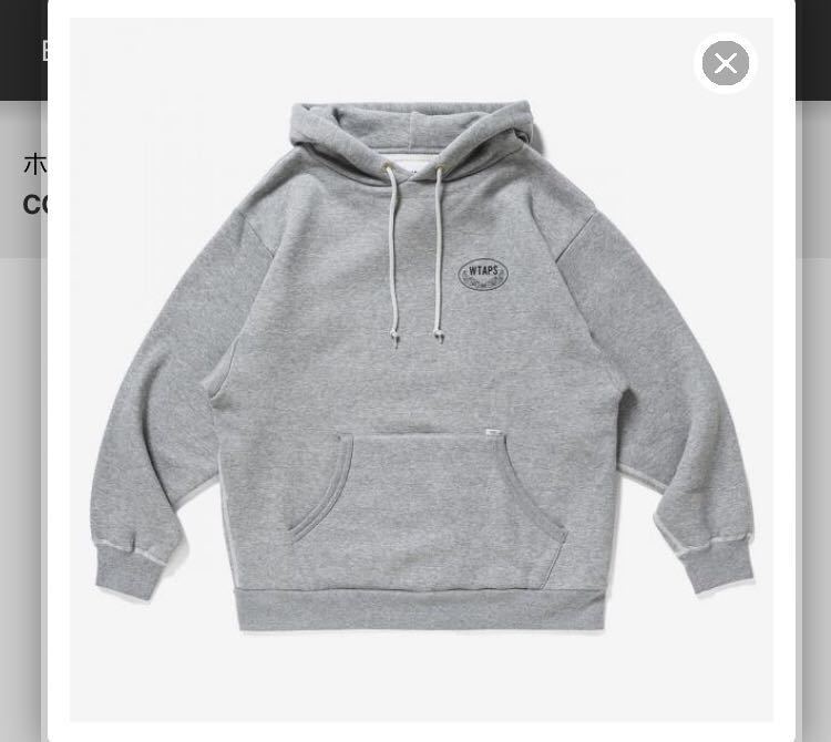 21AW WTAPS ACADEMY HOODED COTTON 212ATDT-CSM29 GRAY L スウェット 
