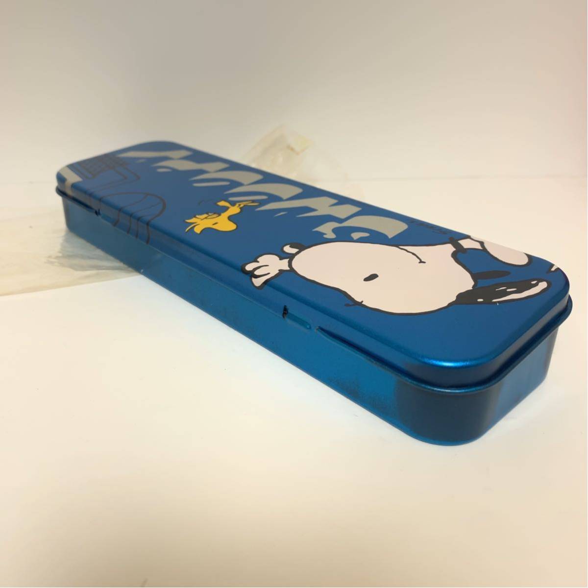 1965年製 SNOOPY スヌーピー サンリオ 当時物 缶ペン 文具 筆箱 昭和